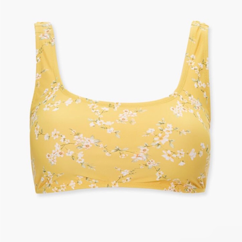 Floral Bikini Top | 2X Plus Size